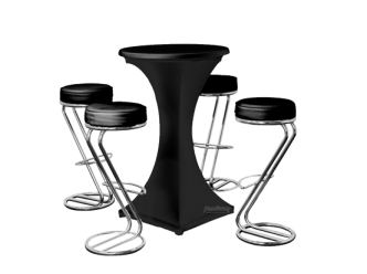 Barhockerset Z schwarz/stretch